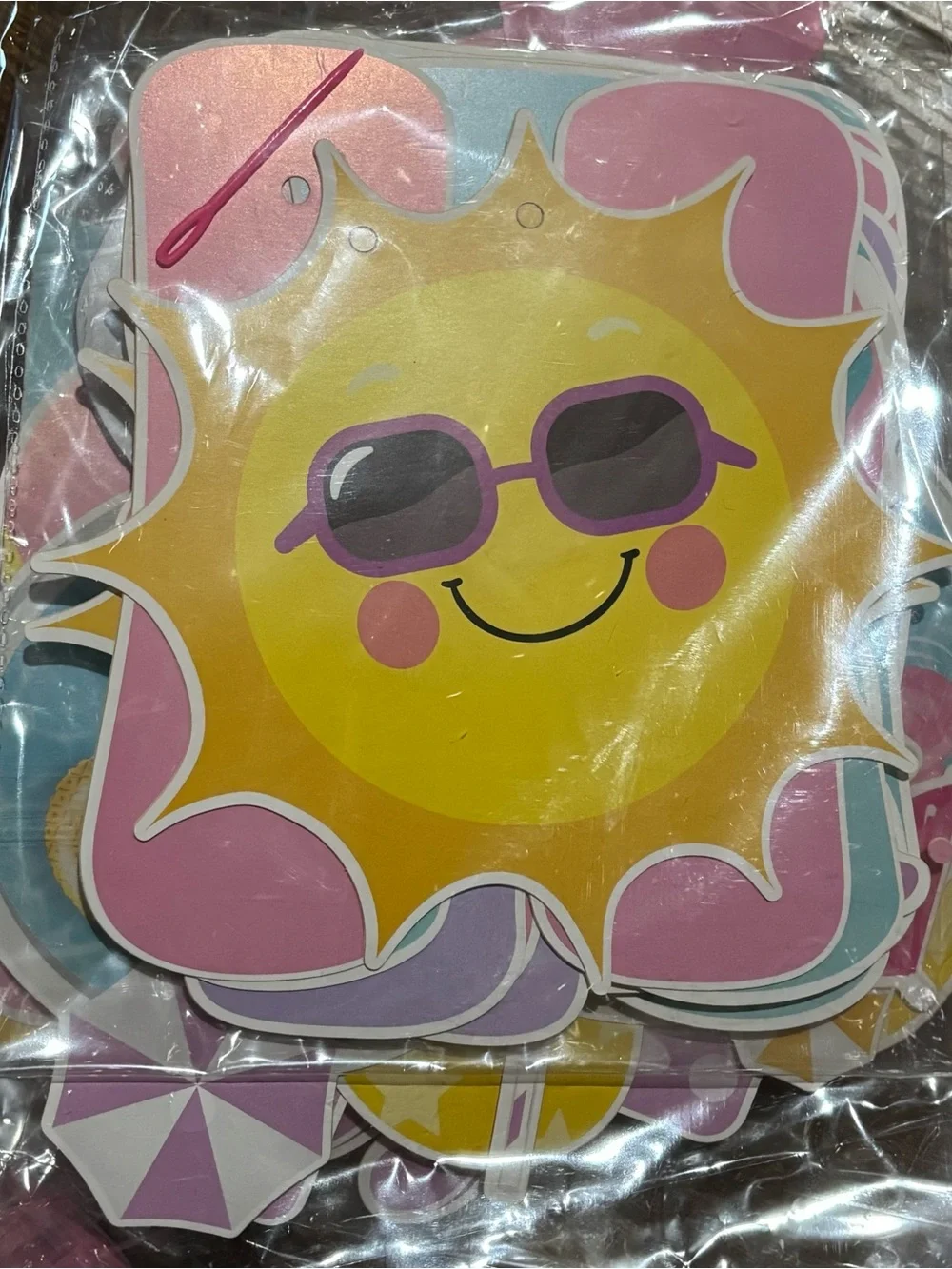 Summer Sunshine Party Banner - Cute Sun & Pool Float Decorations